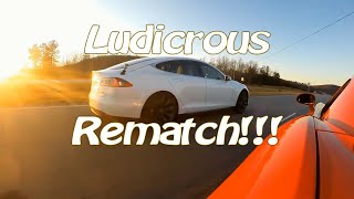 Tesla P90D vs Dodge Viper Srt10 Grudge Race  Ludicrous Rematch [upl. by Brewer]