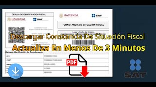 🔴Cómo imprimir mi RFC 𝗦𝗜𝗡 PASS   Constancia Situación Fiscal 🖨️ desde el SAT 2022 sat rfc pdf [upl. by Sterrett]