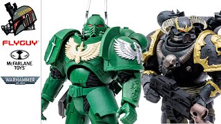 McFarlane Toys  Warhammer 40000 Dark Angel Intercessor amp Chaos Space Marine Figure Reviews [upl. by Arhaz]