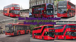 Bus Routes in the London Borough of Camden [upl. by Yenial11]