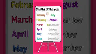 months of the Year song in English preschool kindergarten preschoollearning [upl. by Annoif]