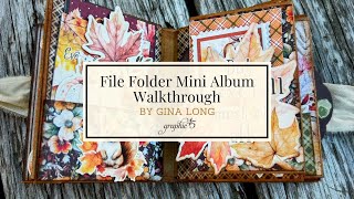 File Folder Mini Album Walkthrough  Graphic 45 Autumn Greetings Collection [upl. by Irmgard]