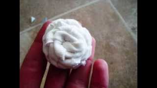 DIY TShirt Fabric Rose Tutorial [upl. by Brewer997]