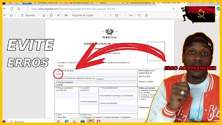 FORMULÁRO DE LONGA DURAÇÃO  VISTO CPLP OU PROCURA DE TRABALHO FUJA DE ANGOLA [upl. by Manda]