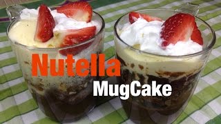 Nutella MugCake  Einfacher 3 Minuten Kuchen mit Suchtgefahr BlitzDessert [upl. by Landy]