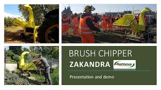 Brush chipper 120 mm in feed capacity Zakandra Agrinova ArboristWoodchipper [upl. by Akit]