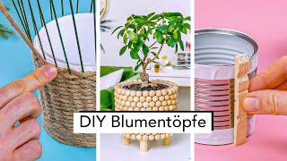 DIY Blumentöpfe  6 ausgefallene BlumentopfIdeen für deine Lieblingspflanzen [upl. by Anaujahs665]