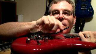 Demo Of Replacing The Low TRS II With Gotoh Floyd Rose On An Ibanez JS100 [upl. by Papp24]