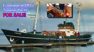 €390K STEEL Liveaboard Trawler Yacht The ONLY ONE Of Its Kind FOR SALE [upl. by Sachs876]