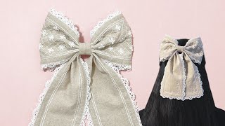 Embroidered Hair Bow Clip [upl. by Fidela927]