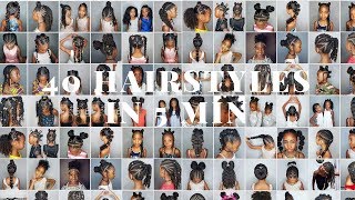 40 hairstyles for Girls in 5 min ENJOY [upl. by Yhtur]