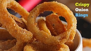 onion Rings  ఆనియన్ రింగ్స్  సాయంత్రాలు టీ తో పాటు పర్ఫెక్ట్ స్నాక్  Crispy Onion Rings In Telugu [upl. by Andrea]