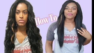 HOW TO STRAIGHTEN KIMA OCEAN NIAGARA CROCHET BRAIDS Start to Finish [upl. by Delaryd]