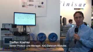 Finisar 40G QSFP Module Technology Demonstration ECOC 2013 [upl. by Onifur]