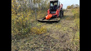 Clearing Fence Line Brush with the Skid Pro GB2 Brush Cutter [upl. by Imuya76]