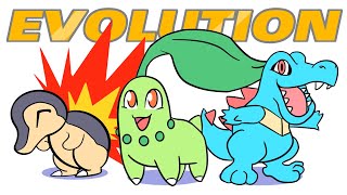 JOHTO STARTERS EVOLVE  Pokemon Evolution Animation [upl. by Ahsaela873]