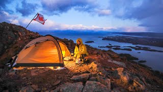 Winter Camping In Snow On Mountain Top [upl. by Maro]