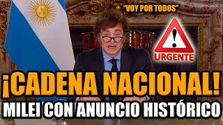 🚨URGENTE Cadena Nacional de MILEI tras 1 AÑO de GOBIERNO ¡ANUNCIO que ATERRA a la casta FRAN FIJAP [upl. by Grannia]