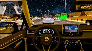 2021 Toyota RAV4 Prime  City Car Driving  Traffic jam Thrustmaster T300RS gameplay [upl. by Anire]