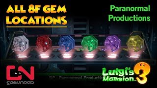 Luigis Mansion 3 All 8F Gem Locations  Paranormal Productions Gems [upl. by Fawcett961]