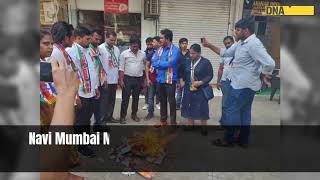 MNS burns packets of Pakistani spices in Navi Mumbai [upl. by Sybille]