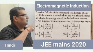 A series LR circuit is connected to a battery of emf V If the circuit is switched on at t0 then [upl. by Anrahc]