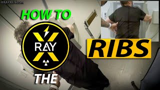 HOW TO XRAY the RIBS  unilateral  bilateral  lower  PA chest  radiology program  positioning [upl. by Goeselt]