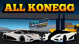 ALL Koenigsegg IN Car Dealership Tycoon [upl. by Ida709]