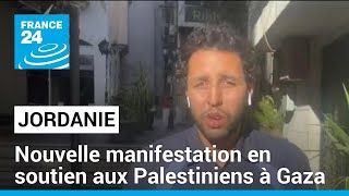 Jordanie  à Amman nouvelle manifestation en soutien aux Palestiniens à Gaza • FRANCE 24 [upl. by Aniuqahs]