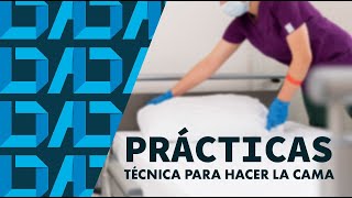 Práctica Sociosanitaria Técnica para hacer la cama abierta ocupada [upl. by Llertnek541]