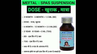 MeftalSpas syrup Uses Dosage Side Effects  Dicyclomine Hydrochloride amp Simethicone Suspension [upl. by Attah]