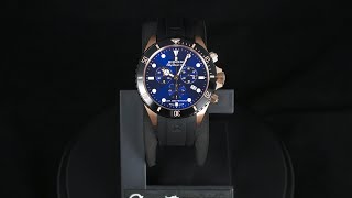 Edox SkyDiver Chronograph Mens Watch 44mm 1023837RNNCABUI [upl. by Ecirtnuahs]