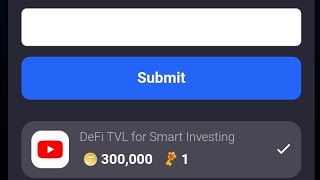 Defi TVL for Smart Investing CODE  Lucky Code tapcoinsbot [upl. by Tobit419]