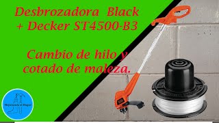 Reviews Desbrozadora BLACK  DECKER ST4500B3  Cambio de hilo y cortado de maleza [upl. by Ares]