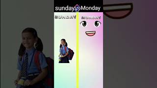 Sunday vs Monday video facts viralvideos [upl. by Kcirdneked]