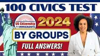 2024 USCIS Official 100 Civics Test Questions and Answers By Groups for US Citizenship Interview [upl. by Outlaw565]