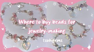 Guide to buying beads for jewelrymaking ౨ৎ ˖ ࣪⊹  Where I buy my beads and supplies handmade ideas [upl. by Ahtelra]