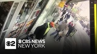 Video shows apparent random stabbing in Times Square [upl. by Adrea]