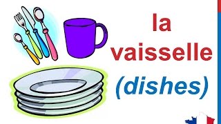 French Lesson 82  Kitchen Utensils Appliances Vocabulary Ustensiles de cuisine Utensilios de cocina [upl. by Asirem]