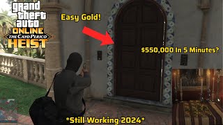 Still Working 2024 How To Get Gold SOLO  West Storage Wall Glitch  GTA Online CayoPerico Heist [upl. by Lynad357]