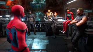 SpiderMan Joins The Avengers Scene  Marvels Avengers PS5 [upl. by Haramat]