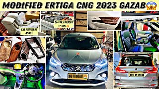 Ertiga CNG Modification 2023 🔥 Ertiga 2023 Lxi to Zxi Modified 😱 Ertiga Accessories With price [upl. by Yerkovich305]