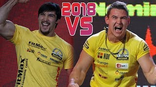 Evgeny Prudnik vs Artem Taynov WORLD ARMWRESTLING CHAMPIONSHIP 2018 [upl. by Ailimat578]