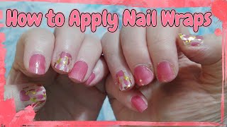 How to Apply Nail WrapsSimple Nail Wrap Tutorial nailwraps howto tutorial simpletutorial cute [upl. by Dougal947]