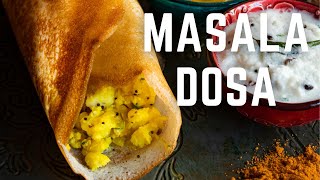 Masala Dosa  The Recipe for Amazing Light and Crispy Dosa Batter amp Filling SanjanaFeasts [upl. by Marpet]