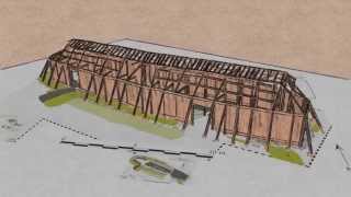 Viking Longhouse construction [upl. by Judus]