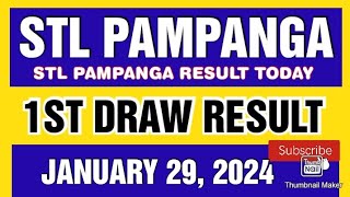 STL PAMPANGA RESULT TODAY 1ST DRAW JANUARY 29 2024 11AM [upl. by Siro]