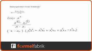 Ableitungsfunktion mit der xMethode Teil 3 [upl. by Dareece]