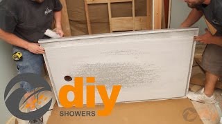 How to Install an Onyx Collection Shower Pan and Drain [upl. by Nelleoj]