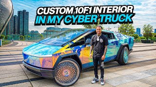 REVEALING MY CUSTOM 10F1 INTERIOR FOR MY TESLA CYBER TRUCK [upl. by Laverne]